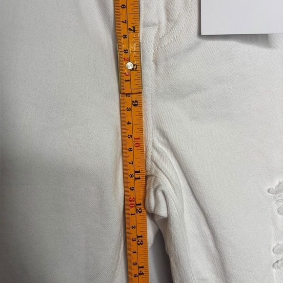 Pistola Presley Distressed High Rise Relaxed Roller Jean White 27 NWT - Picture 9 of 12